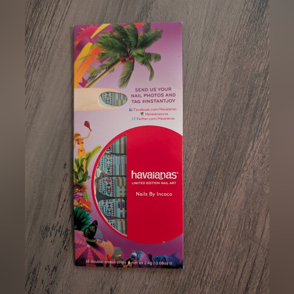 Havaianas Nail Art by INCOCO in Graphic Aqua- No longer in production